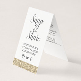 金ゴールドスパークリーグリッターパーティーハッシュタグ署名カード