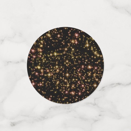 金ゴールドスパークルエレガントフェスティバルブラック結婚ズ コンフェッティ (スモール正面)