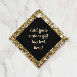 金ゴールドスパークルカスタムエフェクト50th 60バースデーパーティー フェイバータグ