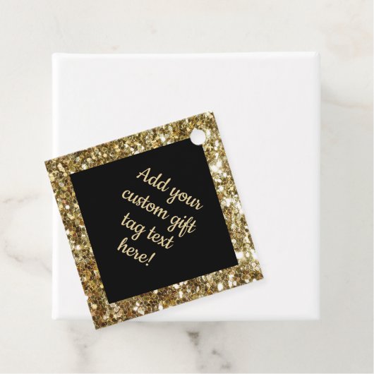 金ゴールドスパークルカスタムエフェクト50th 60バースデーパーティー フェイバータグ (インサイチュ)