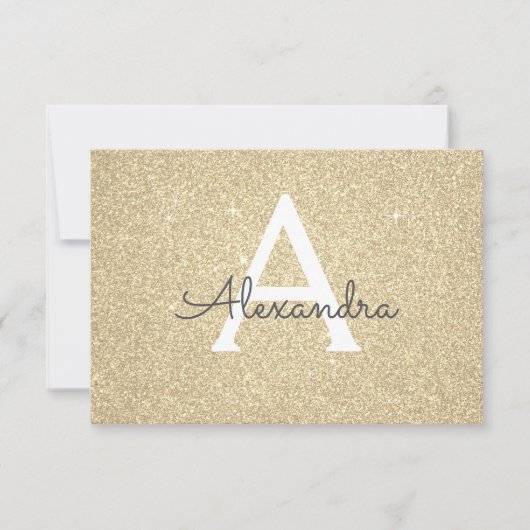 金ゴールドスパークルグリッタースウィート16日付を保存 セーブザデート (正面)