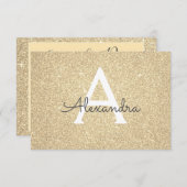 金ゴールドスパークルグリッタースウィート16日付を保存 セーブザデート (正面/裏面)