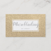 金ゴールドスパークルグリッター美しいスプレータンサロン 名刺 (正面)