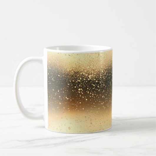 金ゴールドスパークルグリッター コーヒーマグカップ (左)