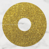 金ゴールドスパークルグリッター ワイングラスタグ (裏面)