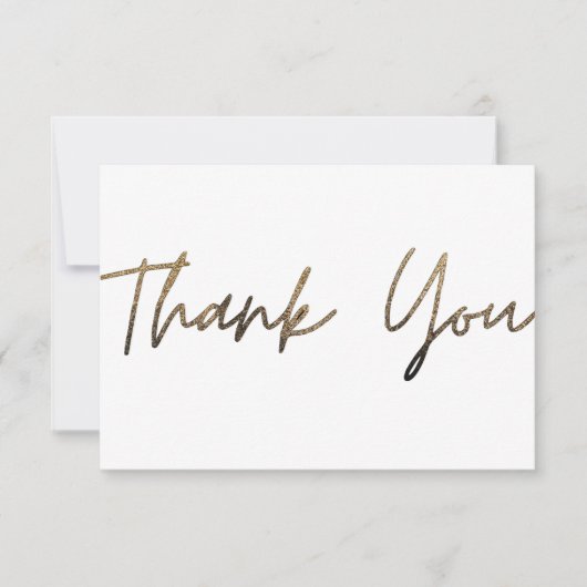 金ゴールドスパークルサンキューカード サンキューカード (正面)