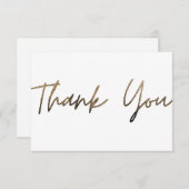 金ゴールドスパークルサンキューカード サンキューカード (正面/裏面)