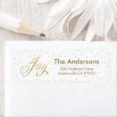 金ゴールドスパークルジョイクリスマス住所 シール (インサイチュ)