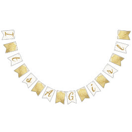 金ゴールドスパークルゼブラプリント水玉模様バナーフラグ バンティングフラッグ