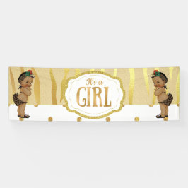 金ゴールドスパークルゼブラプリント赤ちゃんシャワーバナー 横断幕