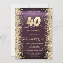 金ゴールドスパークルダイヤモンドブルゴーニュ40歳の誕生日