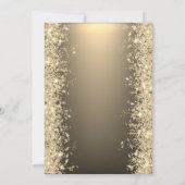 金ゴールドスパークルダイヤモンド光沢のある金ゴールド退職 招待状 (裏面)