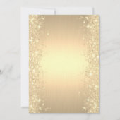 金ゴールドスパークルダイヤモンド金ゴールド退職パーティー 招待状 (裏面)