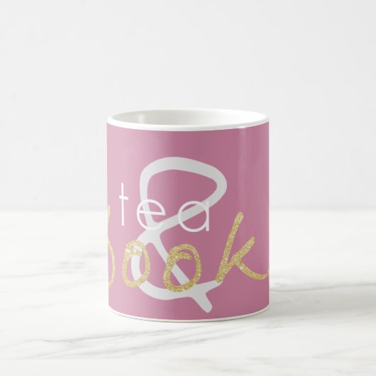 金ゴールドスパークルティーアンドブックスコーヒーマグ コーヒーマグカップ (中央)