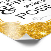 金ゴールドスパークルフォトブースブライダルシャワー結婚 フォトプリント (角)