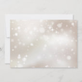 金ゴールドスパークルフォトベビーバプテスマ《キリスト教》洗礼式や命名式 招待状 (裏面)