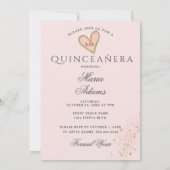 金ゴールドスパークルフォーマル美しいキンセアニラ 招待状 (裏面)