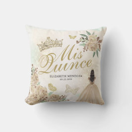 金ゴールドスパークルフローラプリンセスキンセアニラ誕生日 クッション