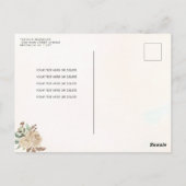 金ゴールドスパークルフローラプリンセスキンセアニラ誕生日 ポストカード (裏面)