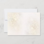 金ゴールドスパークルフローラプリンセスキンセアニラ誕生日 出欠カード (裏面)