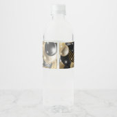 金ゴールドスパークルブラックキンセアニェラバルーン ペットボトルラベル (裏面)