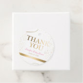 金ゴールドスパークルベビーシャワーありがとうメッセージカード フェイバータグ (インサイチュ)