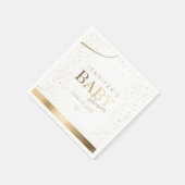 金ゴールドスパークルベビーシャワーナプキン スタンダードカクテルナプキン (角)