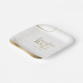 金ゴールドスパークルベビーシャワー ペーパープレート (傾斜あり)