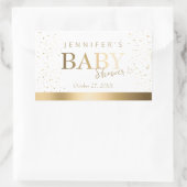 金ゴールドスパークルベビーシャワー 長方形シール (バッグ)