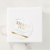 金ゴールドスパークルボーイ赤ちゃんシャワーありがとうメッセージカード フェイバータグ (インサイチュ)