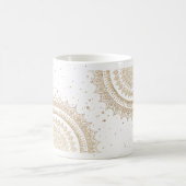 金ゴールドスパークルマンダラボホシック コーヒーマグカップ (中央)
