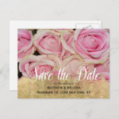 金ゴールドスパークル写真を保存パーソナライズされたする 案内ポストカード (正面/裏面)