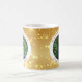 金ゴールドスパークル卒業カスタムシニアフォト コーヒーマグカップ (中央)