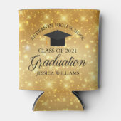 金ゴールドスパークル卒業パーソナライズされた会2025 缶クーラー (正面)