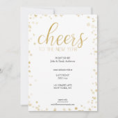 金ゴールドスパークル応援の正月休み 招待状 (正面)