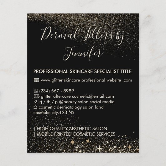 金ゴールドスパークル真皮フィラーアフターケア予算 チラシ (正面)