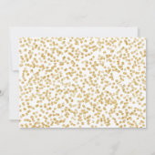 金ゴールドスパークル紙吹雪リハーサルディナー招待状 招待状 (裏面)