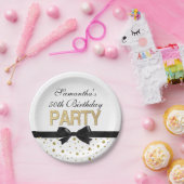 金ゴールドスパークル紙吹雪50th誕生日パーティー ペーパープレート (パーティー)