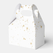 金ゴールドスパークル赤面ピンクフローラベビーガールシャワー フェイバーボックス (裏面サイド)