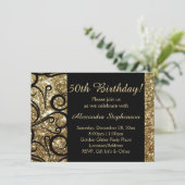 金ゴールドスパークル50thバースデーパーティー旋回 招待状 (スタンド正面)