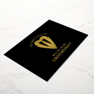 金ゴールドスパーソナライズされたトグロムスマン案 箔招待状