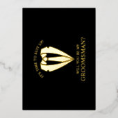 金ゴールドスパーソナライズされたトグロムスマン案 箔招待状 (正面)