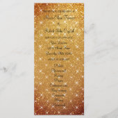 金ゴールドスパーリーグリッター結婚ファブの式プログラム プログラム (正面)