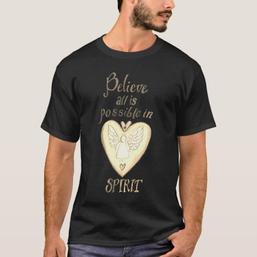 金ゴールドスピリット祈りの言葉シャツ Tシャツ (正面)