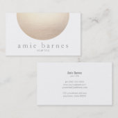 金ゴールドスフィアエレガントホワイトミニマル 名刺 (正面/裏面)