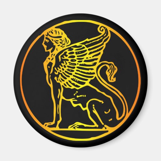 金ゴールドスフィンクス マグネット (正面)