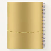 金ゴールドスフェイクテンレス鋼ルック ノートブック (裏面)