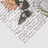 金ゴールドスフランスのクリプト蝶フローラヴィンテージ 薄葉紙 (詳細)