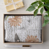 金ゴールドスフランスのクリプト蝶フローラヴィンテージ 薄葉紙 (ギフト)