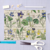 金ゴールドスフランスのクリプトViola花ヴィンテージ 薄葉紙